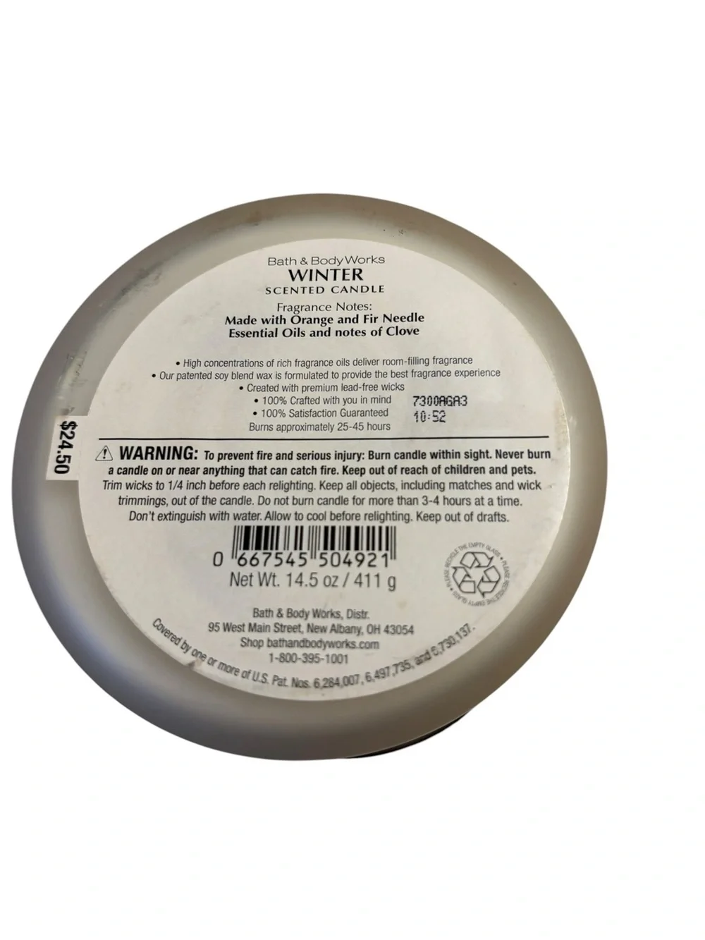 Bath & Body Works Camp Winter 3-Wick Scented Candle - Winter